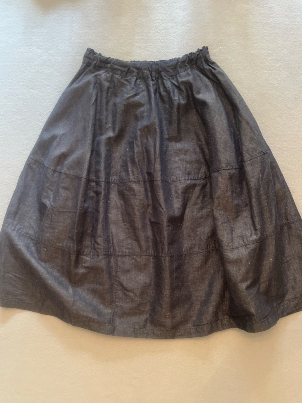 Nicholson & Nicholson | "Denim" Linen Midi Skirt